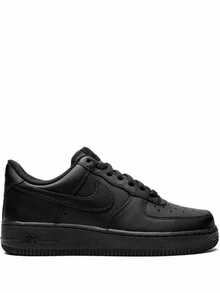Authentic Nike Air Force 1 '07 Men's & Women's Sneakers - Premium White Leather Low-Tops | Original Nike Air Cushioning | Classic AF1 Heritage Shoes - 黑色 - 查看 2