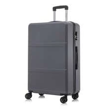 YONSLY Hard Shell Suitcase 16/20/24/28 Inches With 4 Wheels 360° Combination Lock Soft Rubber Handle Mesh Pocket Lightweight Suitcase For School - 深灰色 - 查看 9