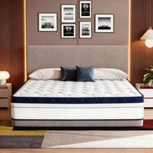 Mattress Pads - Blue and White - View 3