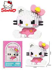SANRIO 1个积木人偶，积木套装有助于提高专注力，适合房间装饰、生日礼物、派对游戏、DIY手工、动物和人物模型拼装。情人节礼物、生日礼物、完美礼物、趣味礼物（随机包装） - 彩色 - 查看 6