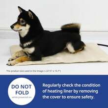 Pet Heating Pad for Dogs and Cats Heated Dog Bed with Steel-Wrapped Cord and Soft Fleece Cover 27.5 x 15.7 Inches 50 Watts - 27,5 cm de largo x 15,7 cm de ancho x 0,4 cm de grosor - Ver 3