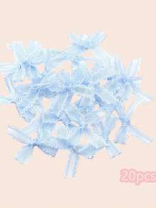 20pcs Lace Ribbon Bows, Sweet And Cute Style, Suitable For DIY Decoration, Gift Box Packaging, Hair Accessories, Clothing Decorations, Lingerie Accessories, DIY Hair Clips - View 16