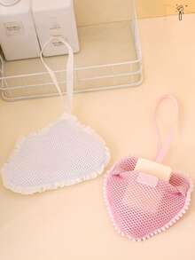 1pc New Sandwich Soap Foaming Net Soap Bag Pocket Style Thickened Soap Saver Bag With Handle, Small Gift, Household Essential, Mother's Day - Multicolor - View 11