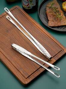 1个不锈钢食物夹，经典烧烤夹，适用于厨房 - 彩色 - 查看 8