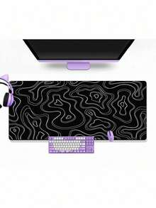 1PC Creative Texture Lines Abstract Painting Large Rubber Mouse Pad - Anti-Slip Office Game Table Pad - View 4