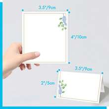 24/48pcs Small Delicate Floral Pattern Blank Business Cards, Wedding/Dinner Table Cards - A - View 3