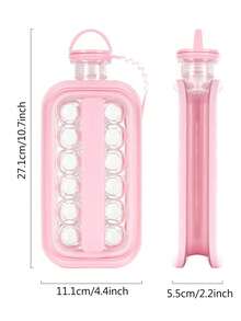 Máy làm đá 2 trong 1 hình quả bóng khúc côn cầu, khay làm đá bằng silicon gia dụng, hộp và túi đựng đá. - Xem 10