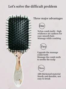 1pc Luxury Sparkling Rhinestone Massage Air Cushion Comb, Straightening Curling Volumizing Detangling Brush, Portable Travel Home Use, Fashionable Gift - Silver - View 9