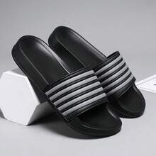 1 đôi (cỡ 40-48) dép xăng đan đi biển unisex, phù hợp cho mọi mùa, siêu nhẹ, thoáng khí, chống trơn trượt, bền, kiểu dáng Ả Rập, thích hợp sử dụng trong nhà, văn phòng, phòng tắm, bãi biển ngoài trời, lội nước, đi bộ đường dài. - Đen và xám - Xem 3