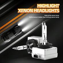 2个D1S D2S D3S D4S 6000K白色HID氙气灯泡，1:1即插即用，长寿命氙气灯，超亮HID灯泡，汽车氙气大灯，500000小时寿命 - D系列 - 查看 4