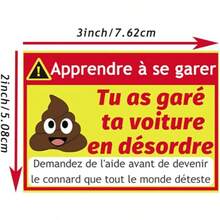 120pcs French Parking Violation Stickers Illegally Parked Decal 2x3 Inch Multi Reasons Parking Violation Label Funny Prank It's Time To Punish Parking Lot Idiots Gag Gift - A - View 2