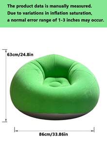1 chiếc ghế lười bơm hơi - Ghế sofa đơn gấp gọn di động, có lớp đệm len mềm mại, không cần lắp ráp, nhiều màu sắc, thích hợp sử dụng trong nhà/ngoài trời, cắm trại và thư giãn tại nhà, đồ nội thất bơm hơi, thư giãn trong nhà, trang trí hiện đại, nhựa bền, ghế sofa cắm trại bơm hơi, ghế bơm hơi, giường bơm hơi, sofa hơi, ghế bành/ghế xem phim bơm hơi, ghế bành xốp nén trong phòng, ghế bành mềm mại, ghế bành phòng khách, sofa phòng khách, sofa thư giãn, sofa, ghế lười. - Nhiều màu - Xem 12
