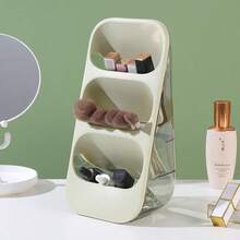 Large Capacity Cosmetic Storage Box - Desktop Organizer, Suitable For Bathroom, Bedroom, Office Desk, Vanity. Can Easily Store Skincare, Makeup Brushes, Eyebrow Pencils, Lipsticks, Etc. Designed With Layered Structure. - Multicolor - View 15