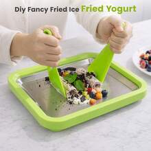 3-Piece DIY Ice Cream Maker Set - Perfect For Summer Parties - Crafted From 304 Stainless Steel, This Compact Yoghurt And Ice Cream Maker Is A Convenient Tool For Home Use - Green - View 2