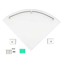 Bathroom Triangular Glass Shelf, Glass Shelf, Tempered Glass Corner Shelf - Clear - View 3