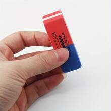 6 piezas de grandes borradores mate rojos y azules en ángulo, artículos de papelería creativos para exámenes, estudio, oficina, dibujo - Conjuntos - Ver 4