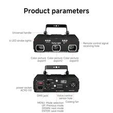 DMX512 & Sound Activated 3D Pattern Disco Ball Lights, Remote Control, Laser Strobe Lights For Party, DJ, Birthday, Wedding, Karaoke, Bar, KTV, Club, Stage, Live Show, Home Gathering, Holiday & Leisure Decoration - EU F Type Plug(220-240V) - View 12