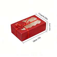 10pcs (With Rope & Hang Tag) Wedding Gift Boxes With Ribbon & Card, Transparent Visible Paper Design, Suitable For Wedding Party, Birthday, Wedding Decoration, Holidays - View 4