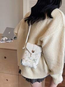 2026 New Lace Embroidered Phone Bag, Versatile Small Crossbody Bag For Petite Women - White - View 11