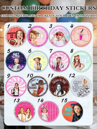 Nhãn dán sinh nhật dễ thương có thể tùy chỉnh, nhãn dán sinh nhật lần thứ 21, nhãn dán tiệc sinh nhật lần thứ 21, quà tặng tiệc sinh nhật, đêm sinh nhật theo chủ đề lần thứ 21, nhãn dán sinh nhật cá nhân hóa, nhãn dán trang trí bánh, nhãn dán niêm phong túi kẹo. Thích hợp cho các bữa tiệc, sinh nhật, họp mặt và các sự kiện ngày lễ. Thích hợp làm quà tặng cho gia đình, bạn bè, bạn thân và bố mẹ.