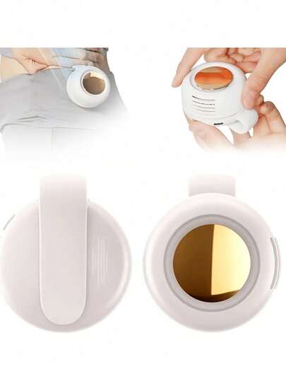 便携式迷你龙卷风腰扇，小型睫毛烘干风扇，口袋型个人电风扇，三档风速，360°旋转静音可充电冷却风扇，适合旅行、海滩、露营、钓鱼、夏季降温等场合。