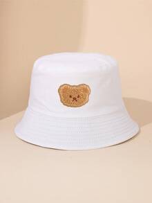 1顶趣味儿童渔夫帽，带泰迪熊雪尼尔贴片，透气舒适，适合公园玩耍和拍照 - 1PC - 查看 14