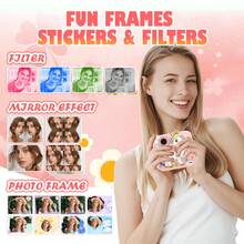 Instant Printer Camera,Instant Photo Printer Camera - 1080P HD Selfie & 2.4" LCD Screen,Video Camera With Filters & Color Pens For DIY | Built-In Zero-Ink Printing Paper | Portable -Style Camera For Travel, Dates, Parties & Social Events | 1200mAh Battery | Gift For Him, Her, Couples For Birthdays,Christmas & New Year Gift-Made In China - View 8