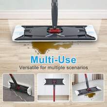 Mop Replacement Pads For O Cedar H2prO Flat Mop System, Mop Handle For O-Cedar H2pro Mop, Reusable Microfiber Mop Pads For Ocedar Flat Mop, Include 4 Mop Pad Refills And 4-Section Mop Handle - White - View 8