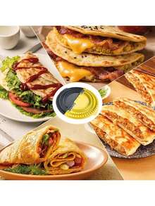 3-In-1 Adjustable Tortilla Press, Suitable For 6"-10" Tortilla Shells, Can Make Sealed Mexican Wraps, Taco Shells, Burritos, Sandwiches, Fits 10"+8"+6" Packaging | Adjustable And Detachable Crimping Machine For Wraps, Taco Shells, Dumplings, Calzones, Sandwiches | Dishwasher - View 6