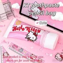 SANRIO Creative Toothpaste-Shaped Pencil Case - Cute & Funny Pencil Pouch, Student & Office Desk Organizer, Large Capacity Convenient Storage Bag, Fan Collection, Perfect Holiday Gift - Multicolor - View 2