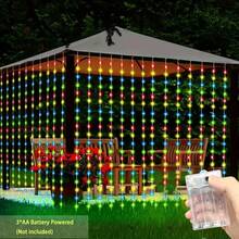 Battery Powered LED Curtain Lights, Home Decor Lights, Suitable For Birthday, Wedding, Party Scenes, Indoor/Outdoor Decoration - Battery Box Curtain Light - View 17