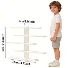 5-Tier Wall-Mounted Display Rack That Effectively Saves Space, Suitable For Dolls, Statues, Building Blocks, And Collectibles. Perfect For Showcasing Collectibles,Fun Design,Sturdy Structure, For Doll Storage Furniture, Floating Shelf - Multicolor - View 2