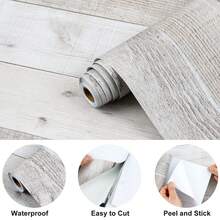 Wood Grain Self-Adhesive Wallpaper – Easy Apply, Washable, Removable Vinyl For Furniture And Countertops, - A - View 7