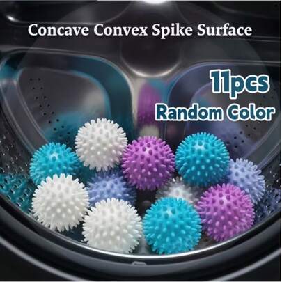 6/11pcs Reusable Magic Laundry Balls - Softener, Prevents Tangles & Removes Dirt, Assorted Colors, For Delicates, Enhances Water Vortex For Gentle Cleaning, Remove Hair, Soften Clothes, Prevent Knot, Fabric Care
