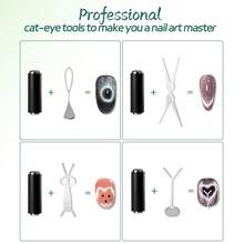 nailpop 360 Degree Rotating Cat Eye Magnet Suitable For Metal Particle Cat Eye Gel, Glass Bead Nail Magnet With Excellent Light Absorption Effect, Powerful Magnet Suitable For Beginner DIY And Nail Salon Use - Multicolor - View 4