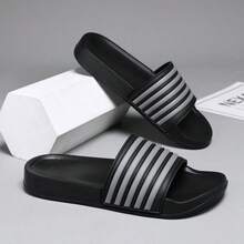 1 đôi (cỡ 40-48) dép xăng đan đi biển unisex, phù hợp cho mọi mùa, siêu nhẹ, thoáng khí, chống trơn trượt, bền, kiểu dáng Ả Rập, thích hợp sử dụng trong nhà, văn phòng, phòng tắm, bãi biển ngoài trời, lội nước, đi bộ đường dài. - Đen và xám - Xem 2