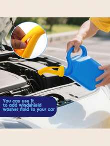 1pc Leak-Proof Windshield Washer Fluid Funnel, Prevent Spills, Cleaning Refill, Essential Car Maintenance Tool - Multiple Styles - View 2