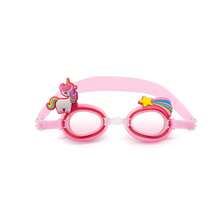 1副儿童游泳镜，PC镜片，防水防雾硅胶材质，适合3-12岁男孩女孩 - 粉色 - 查看 9