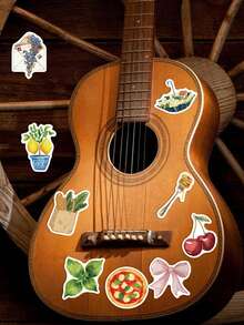 54 piezas de pegatinas con estilo romántico mediterráneo con diseños lindos y frescos, perfectas para suministros de diario, planificadores, portátiles, fiestas, guitarras, sobres, maletas, escritorios y decoraciones de regalos - pegatinas divertidas, pegatinas para Kindle, suministros para scrapbooking, pegatinas para portátil papelería manualidades libro de sticker estikers - 54 unidades/paquete - Ver 3