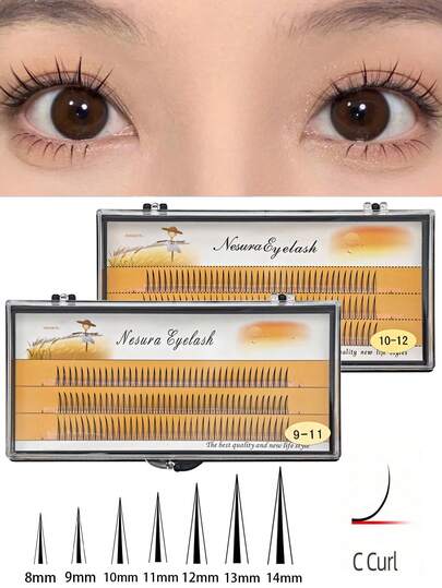 anlinnet 120pcs False Eyelashes High Volume A-Type Lashes Individual Lashes Cluster Lashes 9/10/11mm,10/11/12mm Mix Lengths Suitable For Various Eye Makeup Styles Makes Makeup Look More Charming Great Gift For Girls/Women Lash Clusters Eye Lash Clusters Individual Eyelashes Lashes Fake Lashes
