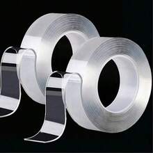 2 cuộn băng dính hai mặt nano tái sử dụng - Có thể giặt, không gây hư hại - Băng dính chắc chắn, thích hợp cho gia đình, văn phòng và ô tô. - C-Trong suốt - Xem 10