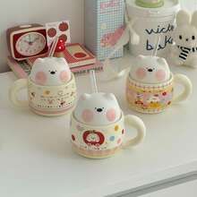 Cute 3D West Highland Terrier Puppy Stemless Wine Glass, High-Quality Ceramic Mug, Birthday Gift For Women - Multicolor - View 17