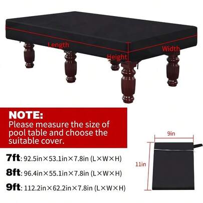 9 Foot Billiard Pool Table Cover, WaterproofTearproof Cover Pool Table With Storage Bag