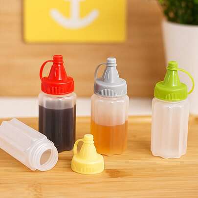 2/4/12个装迷你酱料瓶，迷你番茄酱瓶，调味挤压瓶，塑料便携容器，午餐盒，野餐油，酱油，蜂蜜沙拉酱，香料罐，适用于派对、旅行、学校、家庭、野餐、办公室和露营，厨房用品