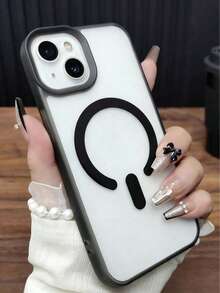 新款兼容苹果 16 Pro Max 手机壳，多巴胺磨砂质感，兼容 17 英寸 Air 16 英寸手机壳，磁吸高端手感，15 Pro 小众款，14 英寸网红风，13 英寸超强防摔，12 英寸情侣款男女通用 16 Plus 保护壳 - 黑色 - 查看 2