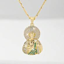 1pc 14k Gold Plated Copper St. Jude Design Necklace, Simple Delicate Faith Necklace, Versatile Daily Wear, Ideal Religious Jewelry Gift - Yellow Gold - View 9