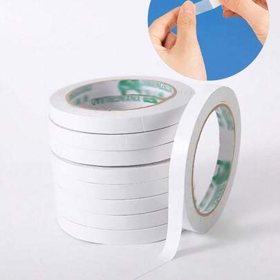 1/5/10 Cuộn Băng Dính Hai Mặt Trong Suốt Tối Giản (rộng 5mm), Chất Liệu Giấy Cao Cấp, Xé Tay Dễ Dàng, Keo Dính Mạnh, Thích Hợp Cho Thủ Công Mỹ Nghệ, Sổ Lưu Niệm, Nhiếp Ảnh, Hộp Quà, Thiệp, Văn Phòng Phẩm & Đồ Dùng Học Tập, Lý Tưởng Cho Quà Tặng Mùa tựu trường, Năm Mới, Ngày Valentine, Ngày của Mẹ, Ngày của Cha, Quà Tốt Nghiệp