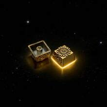 1个3D树脂个性化不规则仿金属齿轮键帽，适用于DIY键盘、十字轴键盘、键帽、单个礼品键帽、定制键帽 - 查看 8