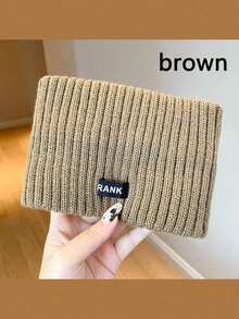 1/4pcs Solid Colour Casual Polyester Turban Knitted Cold Weather Hairband, Autumn & Winter - Multicolor - View 8