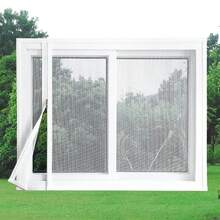 2026 Pantalla anti-mosquitos de tamaño personalizado, pantallas de ventana autoadhesivas, tipo con cremallera para el hogar - Blanco - Ver 1